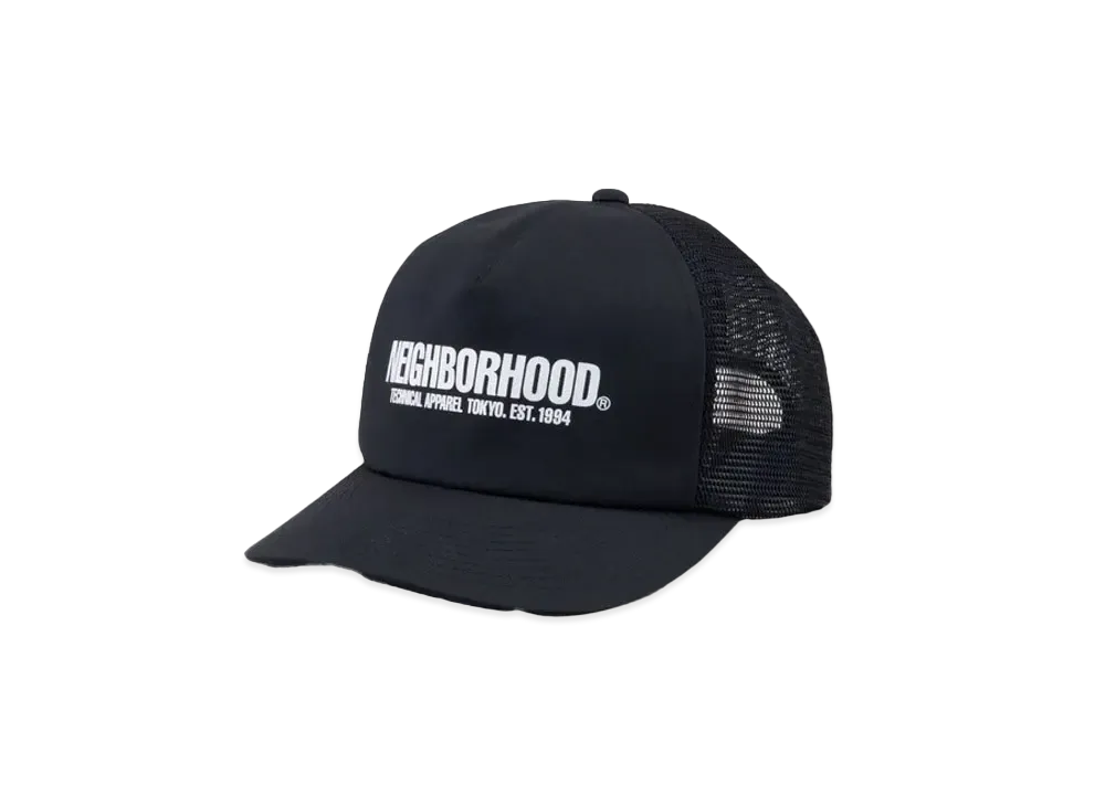 NEIGHBORHOOD Logo Print Mesh Cap "Black"
