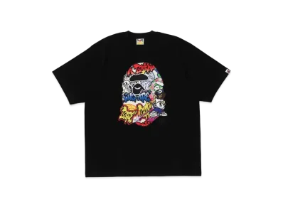 A BATHING APE Lux Sport Ape Head Oversized Tee "Black"