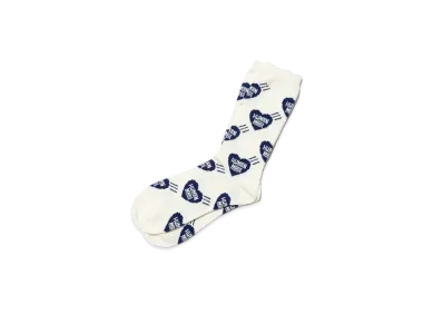 HUMAN MADE Heart Pattern Socks "Navy"