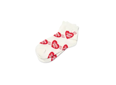 HUMAN MADE Short Heart Pattern Socks "Red"