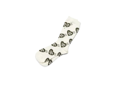 HUMAN MADE Heart Pattern Socks "Olive Drab"