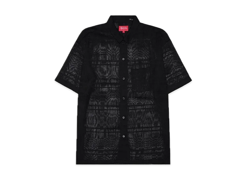 Supreme Mesh Stripe S/S Shirt "Black"