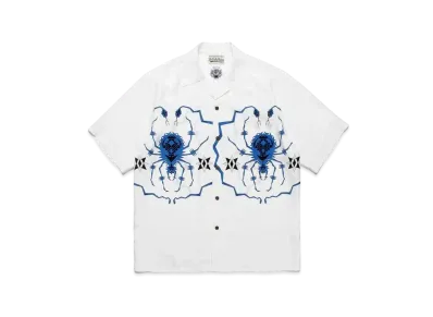 WACKO MARIA Wolf's Head / Hawaiian Shirt #1 "White/Blue"