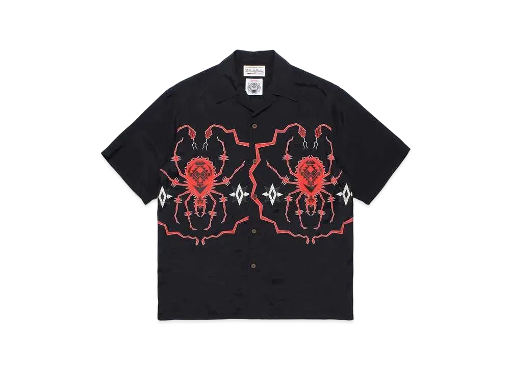 WACKO MARIA Wolf's Head / Hawaiian Shirt #1 "Black/Red"