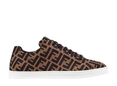 FENDI Sneakers Tech Fabric Low Tops "Brown"