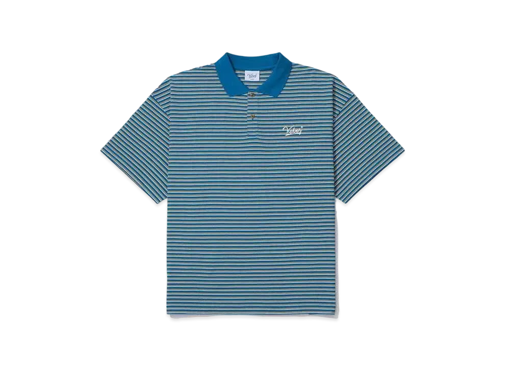 KEBOZ Border S/S Polo "Blue"
