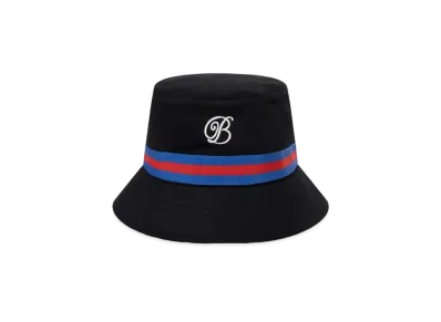 Black Eye Patch B Emblem Taped Bucket Hat "Black"