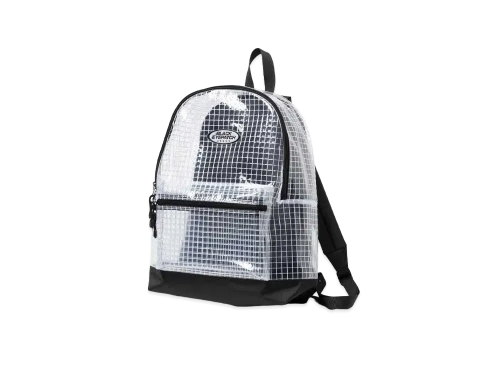 Black Eye Patch Jeans Logo Reflector Patched PVC Backpack "Clear"