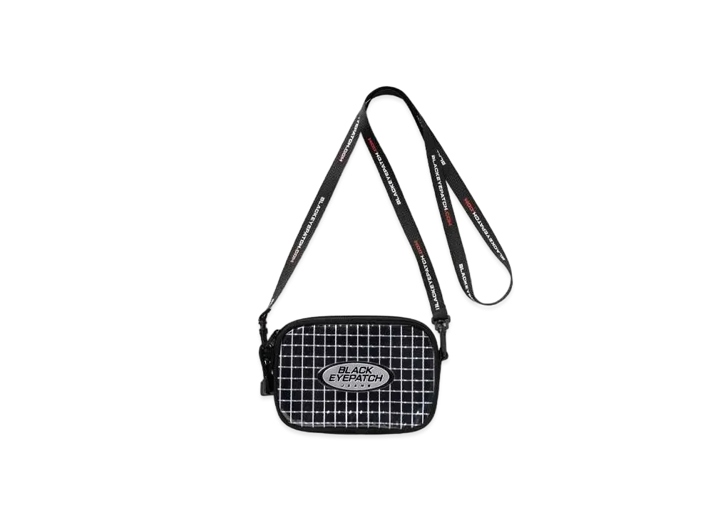 Black Eye Patch Jeans Logo PVC Sling Bag "Clear"
