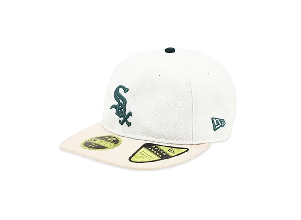 NEW ERA x THE CAP Fourth of July 59Fifty Retro Crown Chicago White Sox "Chrome White/Dark Green"