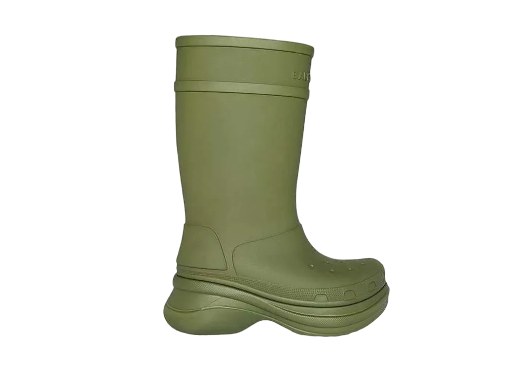 バレンシアガ × クロックス ブーツ "ダークグリーン"