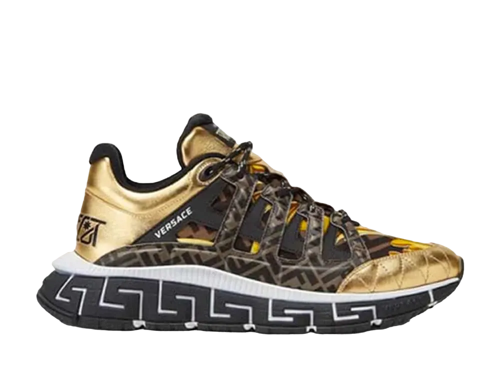 フェンディ × ヴェルサーチェ フェンダーチェ トライグレカ スニーカー "ブラック/ゴールド/ホワイト"