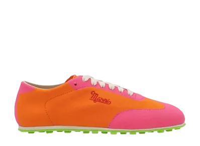 Marni Stretch Jacquard Pebble Sneaker "Light Orange/Fuchsia"