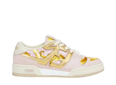 FENDI × Versace Women's Fendace Printed Satin Low Tops "Pink"
