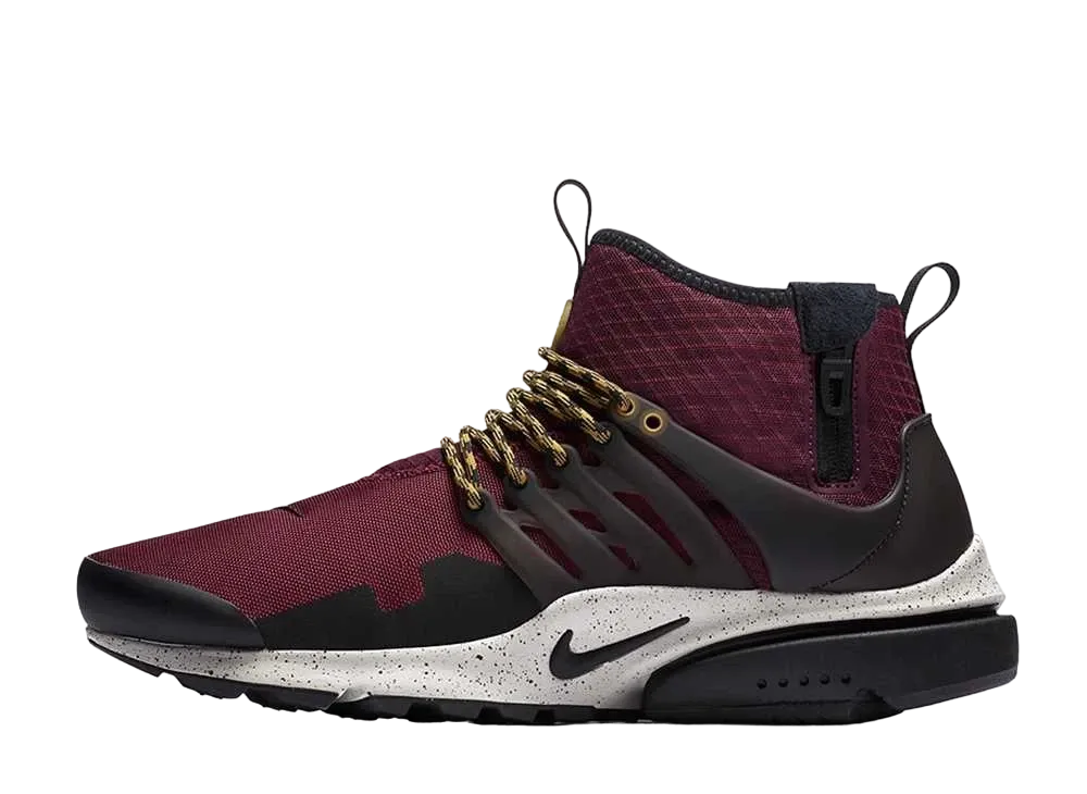 ナイキ エアプレスト ミッド ユーティリティ "ボルドー"