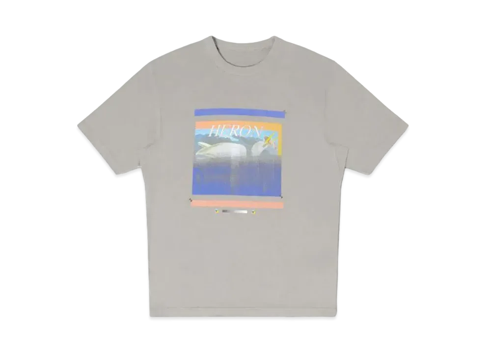 HERON PRESTON Misprinted Heron SS Tee "Grey"