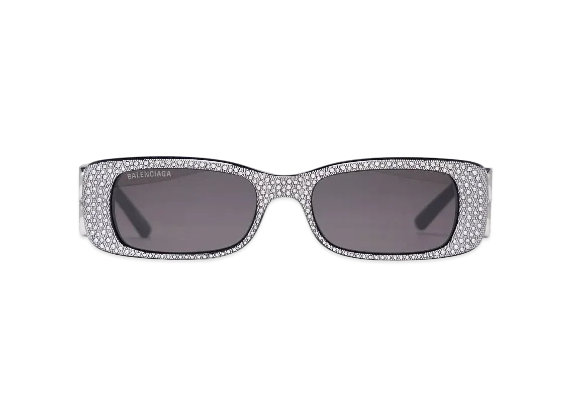 BALENCIAGA BB0096S-013 Front: "CrystalBlack" Temple: "CrystalBlack" Lens: "Gray"