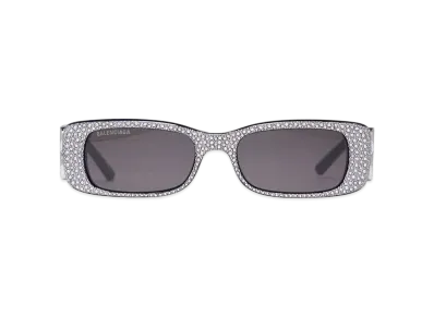 BALENCIAGA BB0096S-013 Front: "CrystalBlack" Temple: "CrystalBlack" Lens: "Gray"