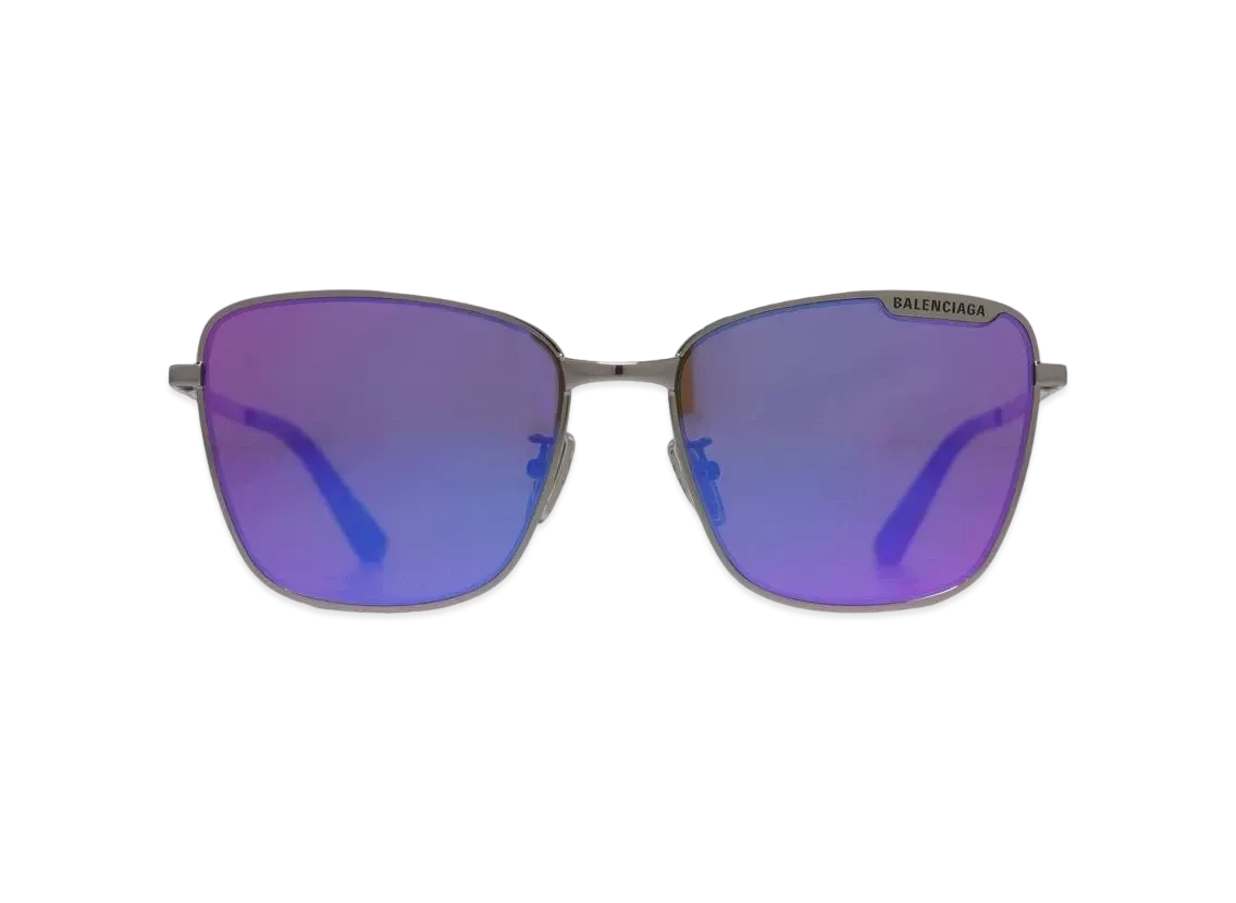 BALENCIAGA BB0279SA-004 Front: "Ruthenium" Temple: "Ruthenium" Lens: "Purple"