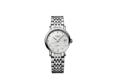 Longines Elegant Collection 25.50 mm "Striped Silver/Stainless Steel" L4.309.4.77.6
