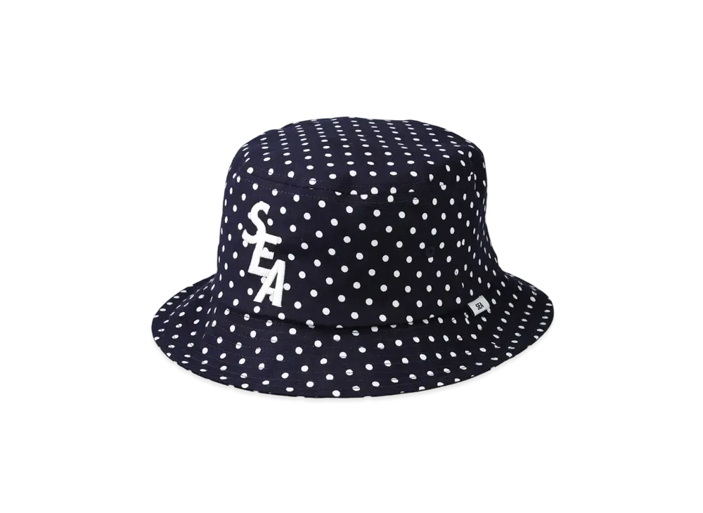 WIND AND SEA S_E_A (DOT) Bucket Hat "Navy"