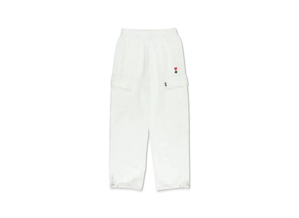 WIND AND SEA Heart & Spade Sweat Cargo Pants "White"