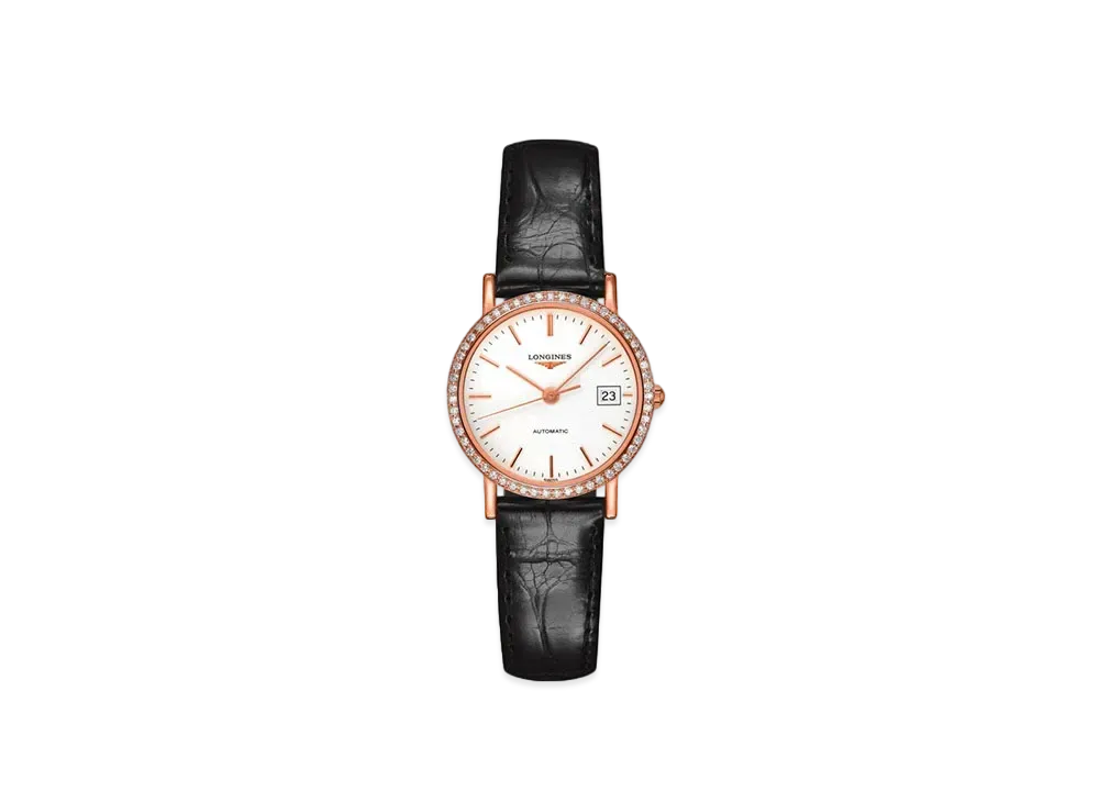Longines Elegant Collection 27.20 mm "Matte White/Pink Gold/Black" L4.378.9.12.0