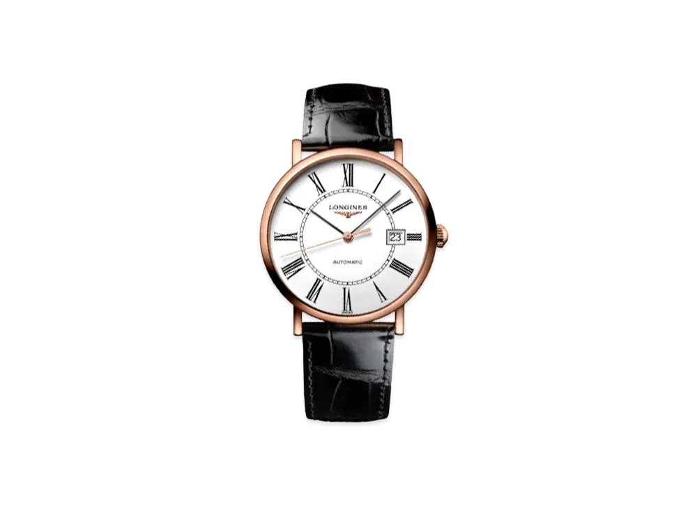 Longines Elegant Collection 37.00 mm "Matte White/Pink Gold/Black" L4.787.8.11.4