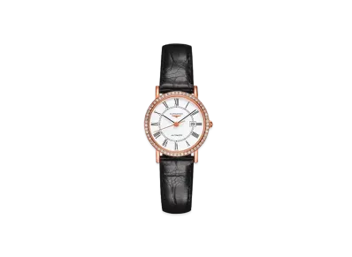 Longines Elegant Collection 27.20 mm "Matte White/Pink Gold/Black" L4.378.9.11.0