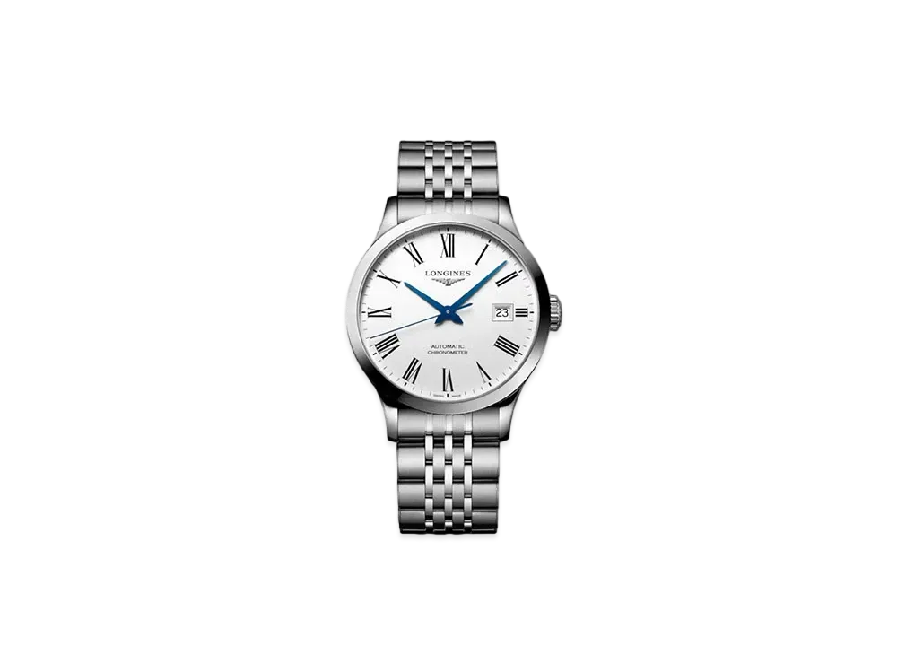 Longines Record Collection 38.50 mm "Matte White/Stainless Steel" L2.820.4.11.6