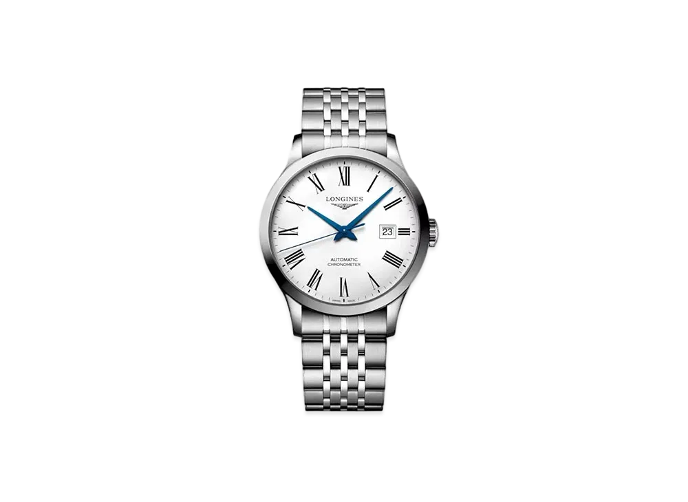 Longines Record Collection 40.00 mm "Matte White/Stainless Steel" L2.821.4.11.6