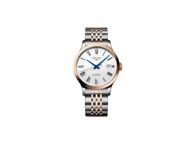 Longines Record Collection 38.50 mm "Matte White/Stainless Steel/Rose Gold" L2.820.5.11.7