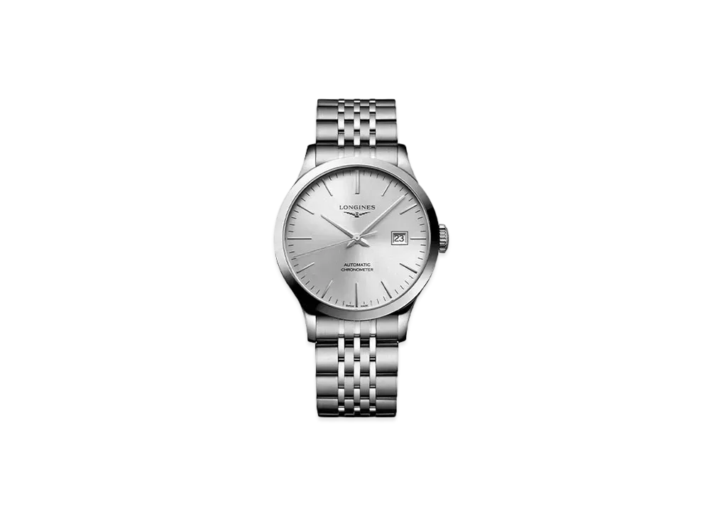 Longines Record Collection 38.50 mm "Silver Sun Ray/Stainless Steel" L2.820.4.72.6