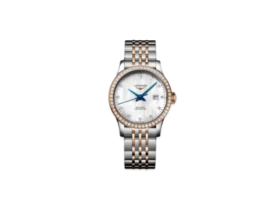 Longines Record Collection 38.50 mm "White Mother-of-Pearl/Stainless Steel/Pink Gold" L2.321.5.89.7