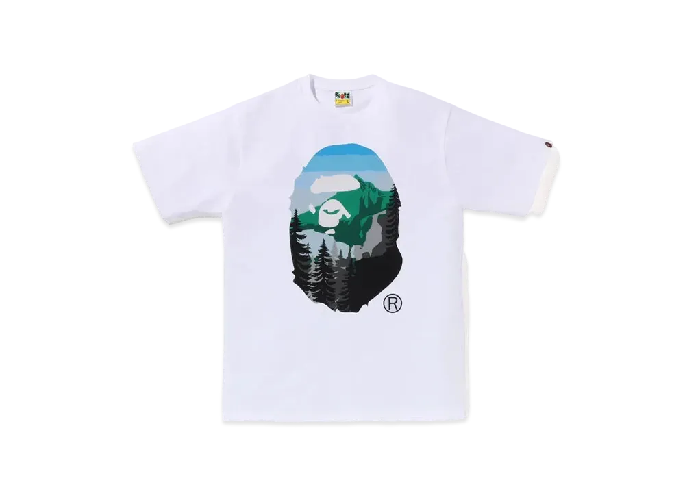 A BATHING APE A Camping Ape Ape Head Tee "White"