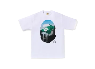 A BATHING APE A Camping Ape Ape Head Tee "White"