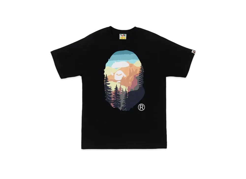 A BATHING APE A Camping Ape Ape Head Tee "Black"