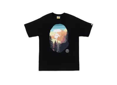 A BATHING APE A Camping Ape Ape Head Tee "Black"