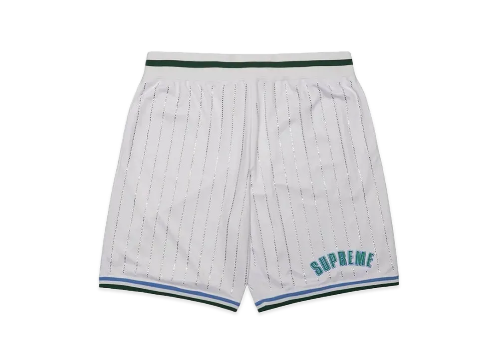Supreme シュプリーム ラインストーン バスケット ショーツ Supreme Rhinestone Stripe Basketball Short 