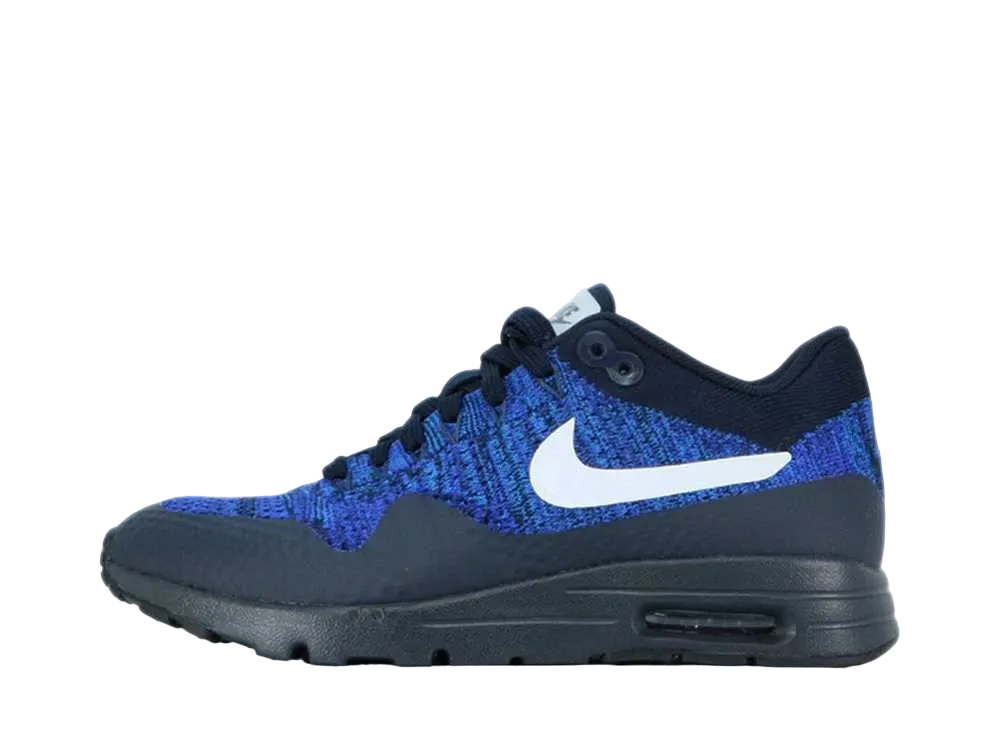 ナイキ ウィメンズ エアマックス1 ウルトラ フライニット "ダークオブシディアン/ホワイト/レーサーブルー"