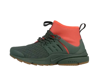 Nike Women's Air Presto Mid Utility PRM "Vintage Green/Hyper Orange"