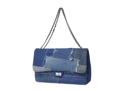 EMOTIONAL WORLD Vintage Chain Bag-Large "MULTI DENIM"