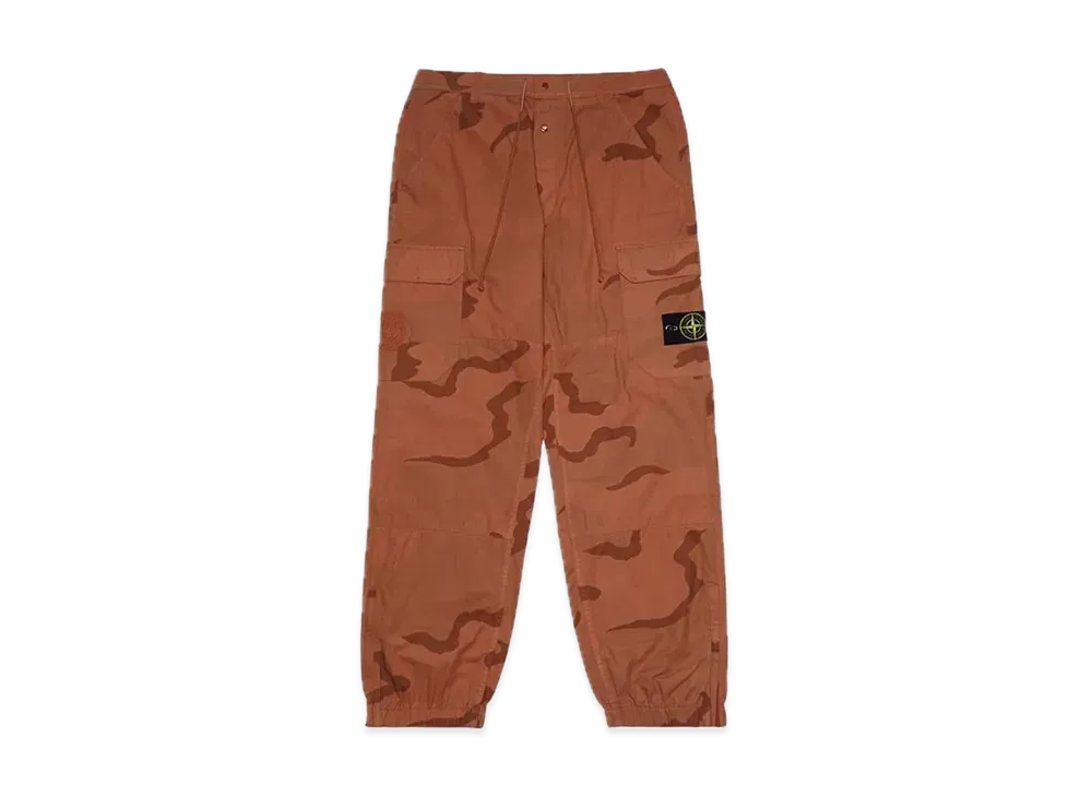 シュプリーム ストーンアイランド カモ カーゴ ボトムス "オレンジ"