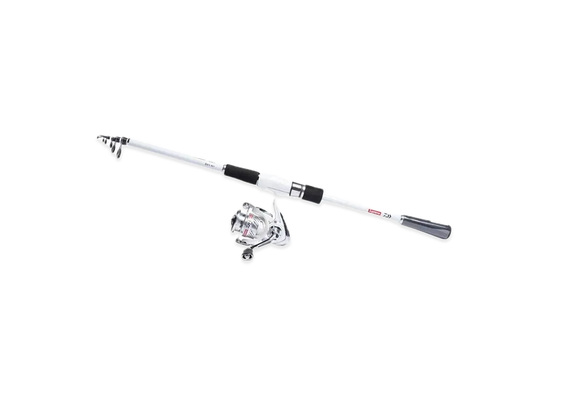 シュプリーム ダイワ DV 1 フィッシング ロッド アンド リール "ホワイト"