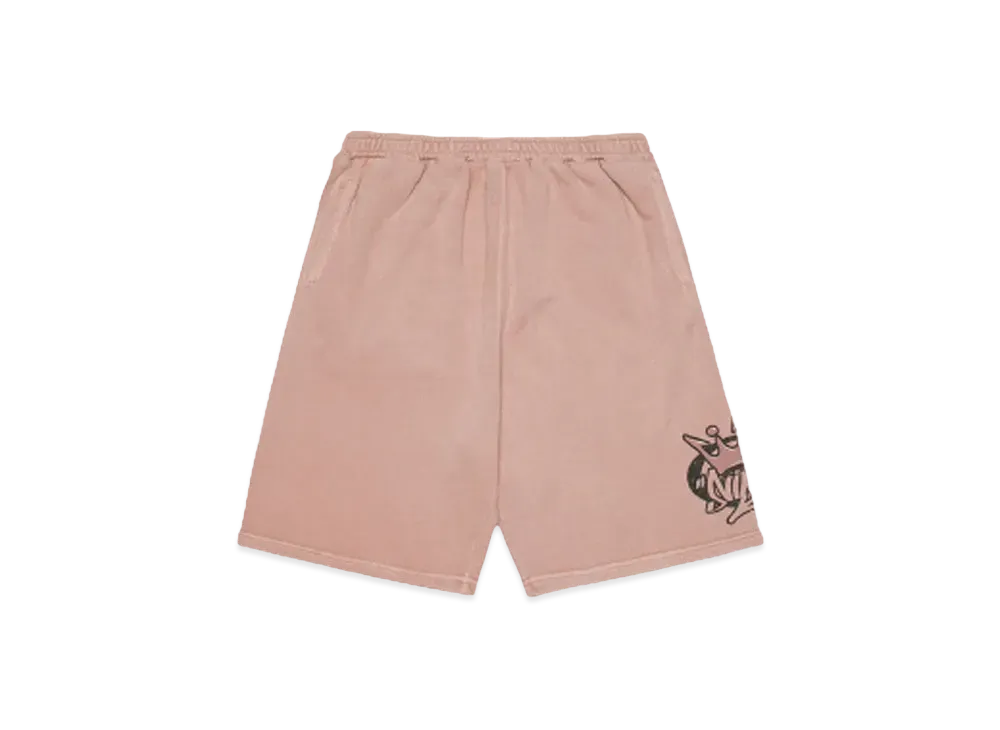 9090 King Logo Pigment Sweat Half Pants "Pigment Pink"