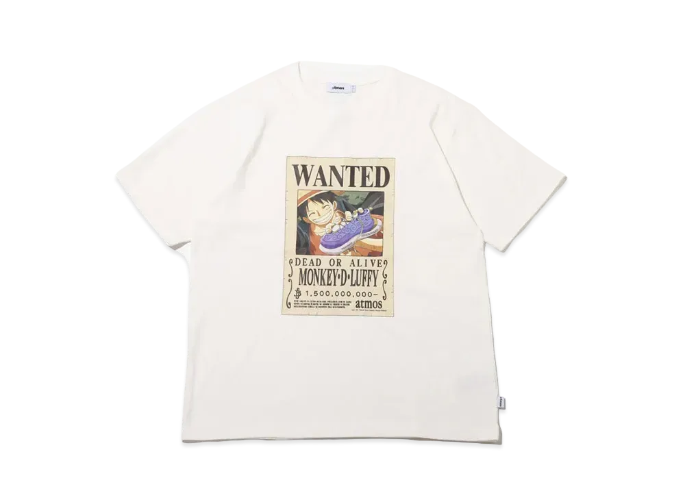 atmos x ONEPIECE Wanted Poster T-shrts (Luffy) "White"