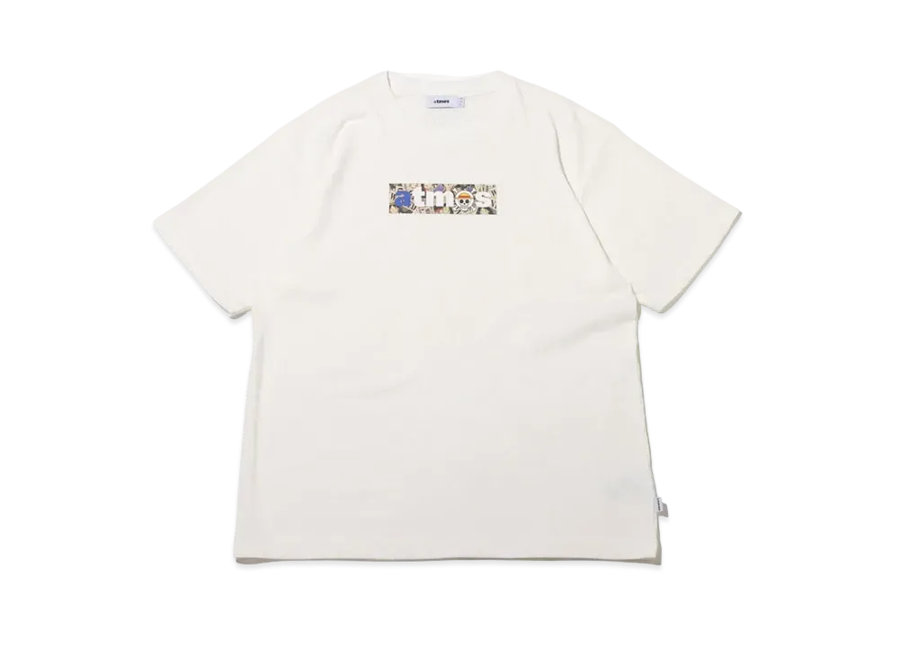 atmos x ONEPIECE Wanted Poster Box Logo T-shrts (Luffy) "White"