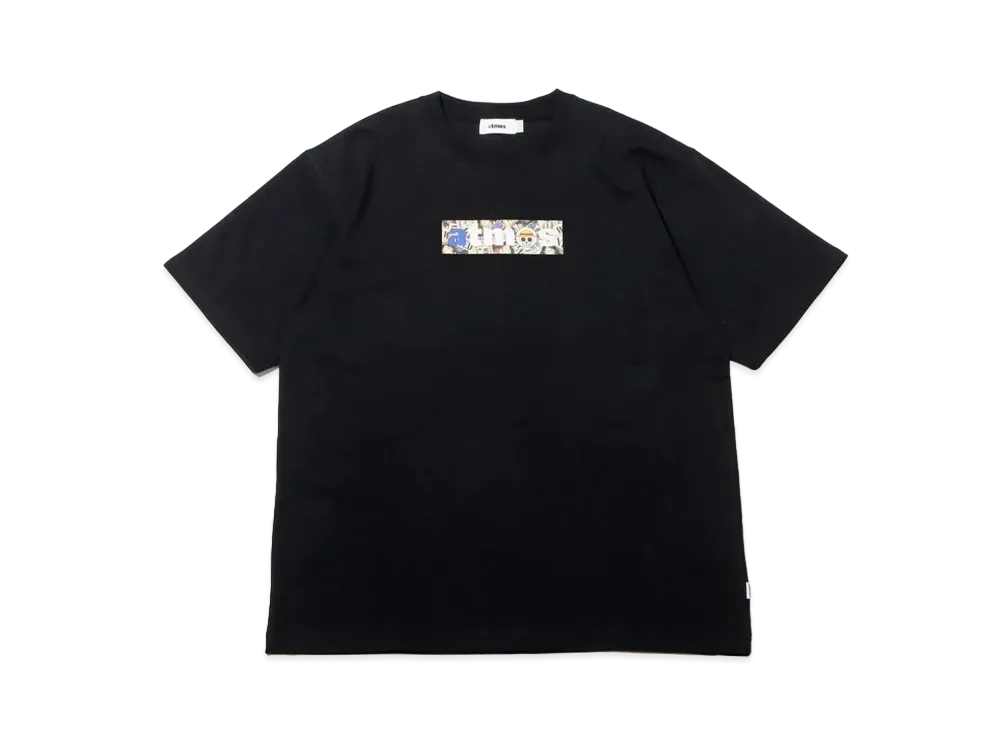 atmos x ONEPIECE Wanted Poster Box Logo T-shrts (Luffy) "Black"