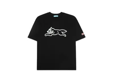 ICECREAM COTTON T-SHIRT RUNNING DOG & ICECREAM "BLACK"