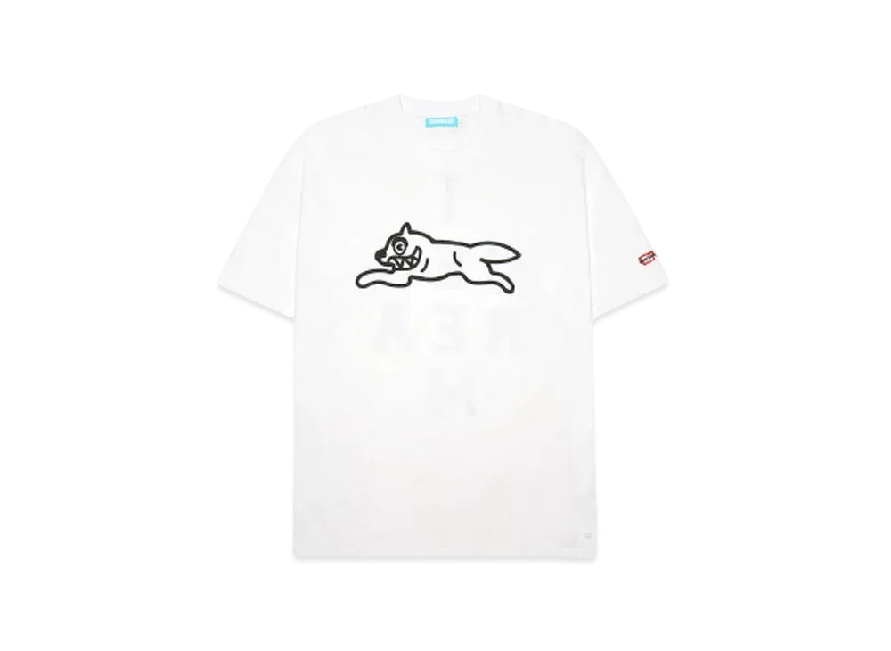 ICECREAM COTTON T-SHIRT RUNNING DOG & ICECREAM "WHITE"